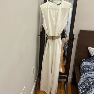 Zara women white jumpsuit